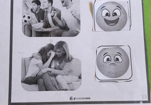 Zdjęcie przedstawia kartę pracy, ktorą wykonywały dzieci podczas zajęć.