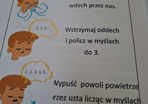 Na tym zdjęciu widać jedną ze stron kart pracy, na której widnieją techniki radzenia sobie ze złością.