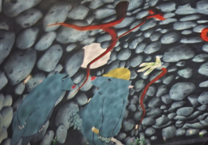 Zdjęcie przedstawia fragment filmu "Krecik w Kosmosie".